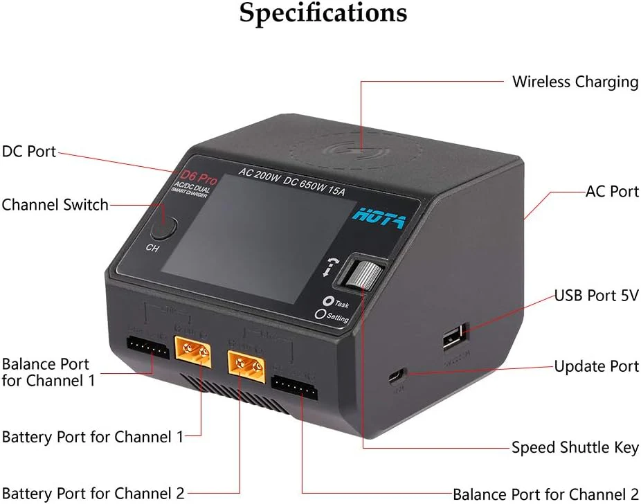 HOTA D6 Pro Lipo Charger - Image 5